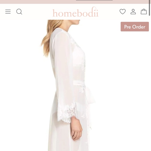 Luxurious Sheer Lace Robe in White - Picture 4 of 6